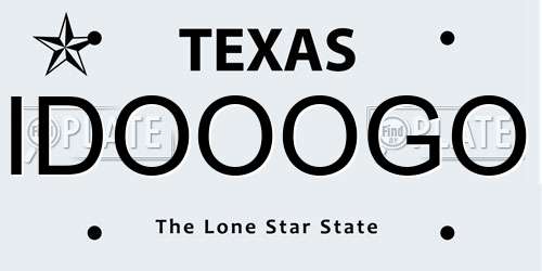 IDOOOGO Texas License Plate
