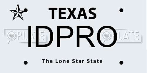 IDPRO Texas License Plate