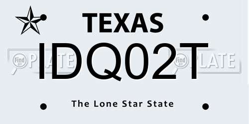IDQ02T Texas License Plate