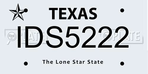IDS5222 Texas License Plate