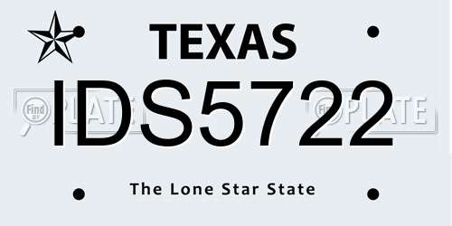 IDS5722 Texas License Plate