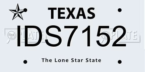 IDS7152 Texas License Plate