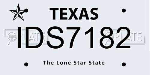 IDS7182 Texas License Plate
