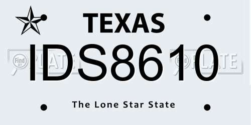 IDS8610 Texas License Plate