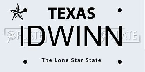 IDWINN Texas License Plate