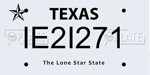 IE2I271 Texas License Plate