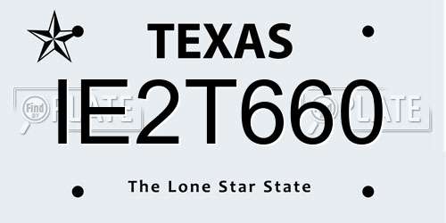 IE2T660 Texas License Plate