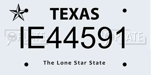 IE44591 Texas License Plate