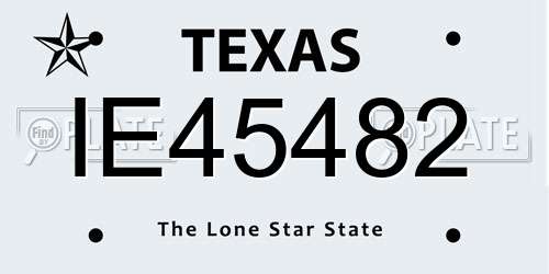 IE45482 Texas License Plate