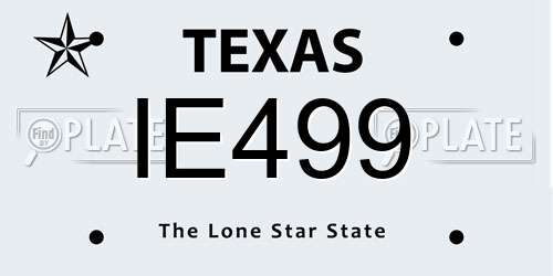 IE499 Texas License Plate