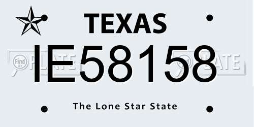 IE58158 Texas License Plate