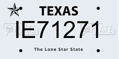 IE71271 Texas License Plate