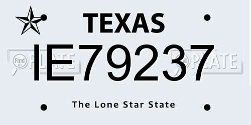 IE79237 Texas License Plate