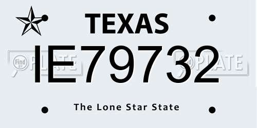 IE79732 Texas License Plate