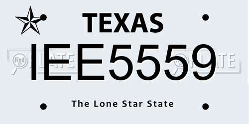 IEE5559 Texas License Plate