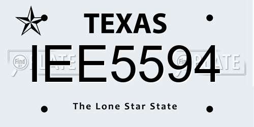 IEE5594 Texas License Plate