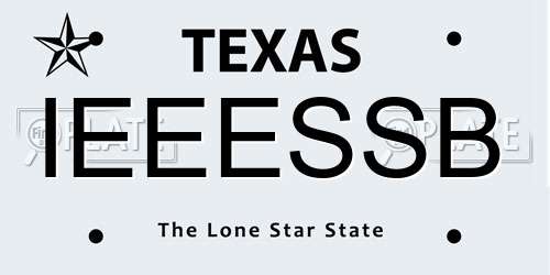 IEEESSB Texas License Plate