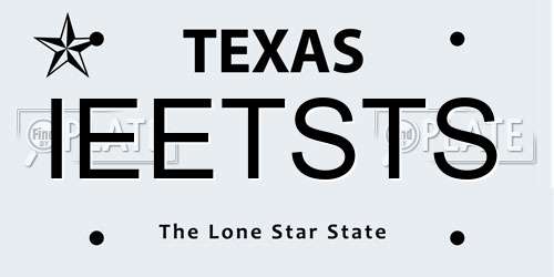 IEETSTS Texas License Plate