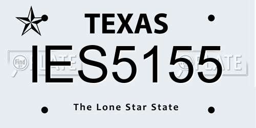 IES5155 Texas License Plate