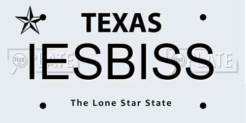IESBISS Texas License Plate