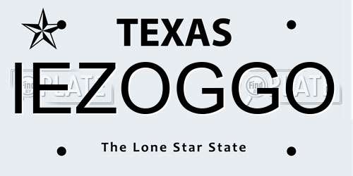 IEZOGGO Texas License Plate