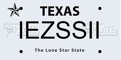 IEZSSII Texas License Plate