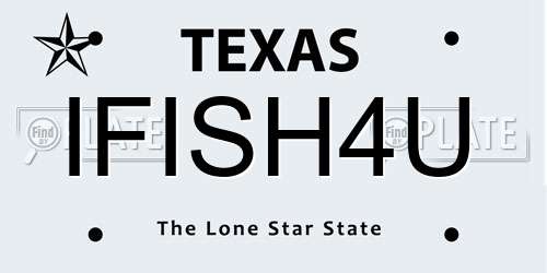 IFISH4U Texas License Plate