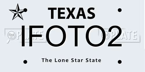 IFOTO2 Texas License Plate