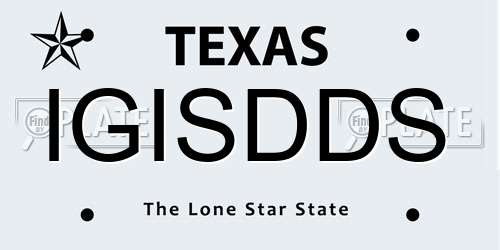 IGISDDS Texas License Plate