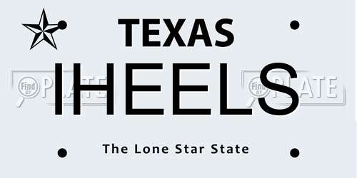 IHEELS Texas License Plate