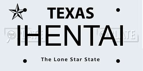 IHENTAI Texas License Plate
