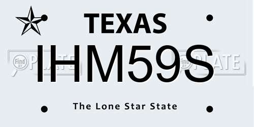 IHM59S Texas License Plate