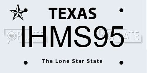 IHMS95 Texas License Plate