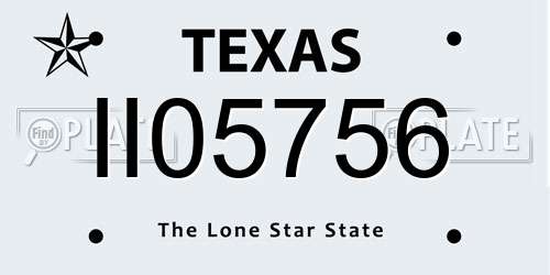 II05756 Texas License Plate