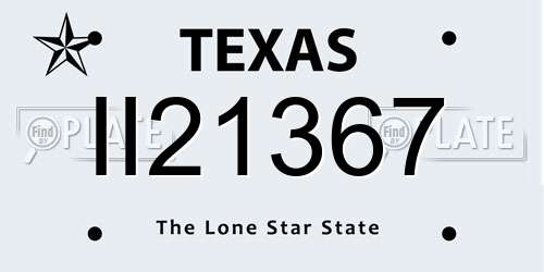 II21367 Texas License Plate