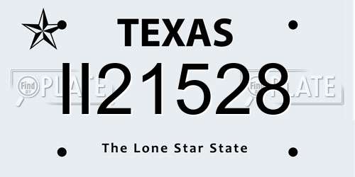 II21528 Texas License Plate