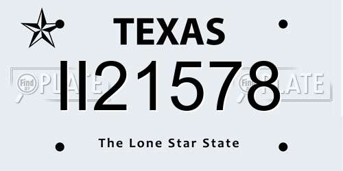 II21578 Texas License Plate