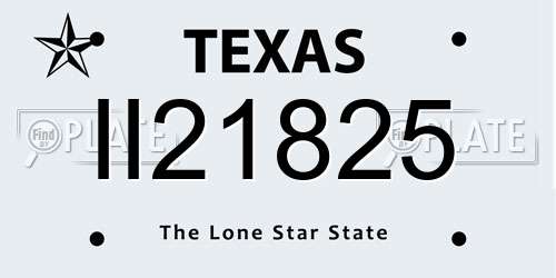 II21825 Texas License Plate
