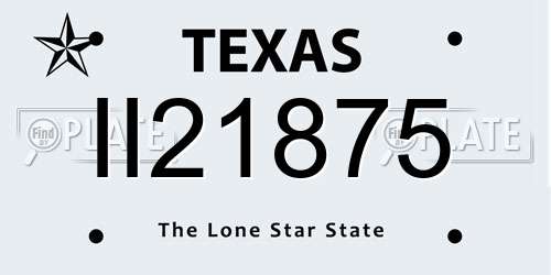 II21875 Texas License Plate