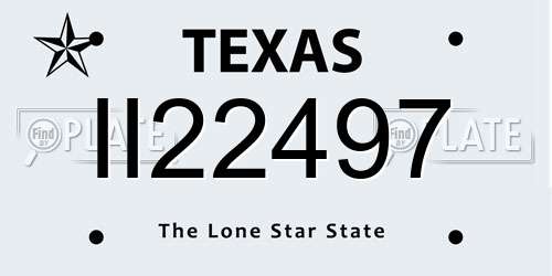 II22497 Texas License Plate