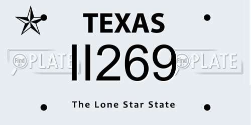 II269 Texas License Plate
