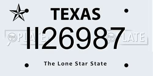II26987 Texas License Plate