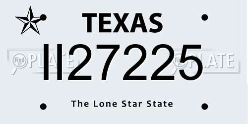 II27225 Texas License Plate