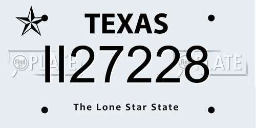 II27228 Texas License Plate