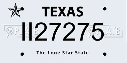 II27275 Texas License Plate