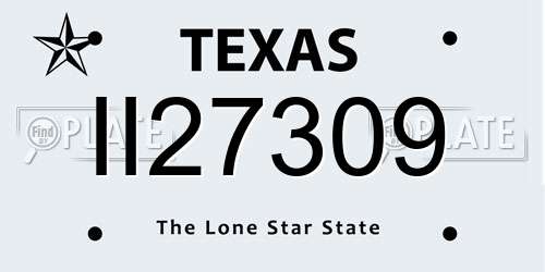 II27309 Texas License Plate