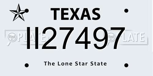 II27497 Texas License Plate