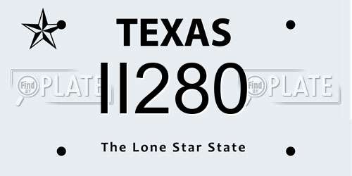 II280 Texas License Plate