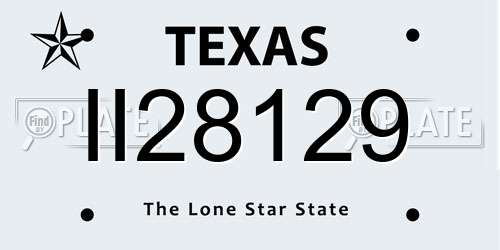 II28129 Texas License Plate