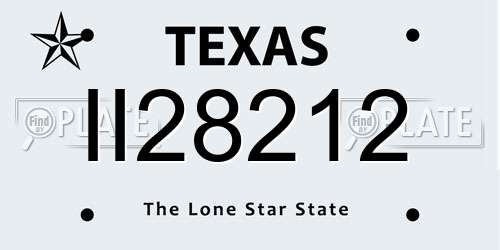 II28212 Texas License Plate